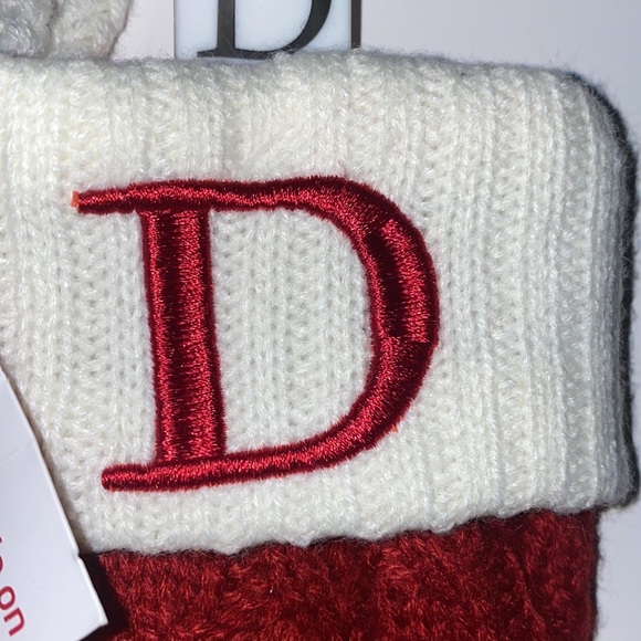 St. Nicholas Square (Kohl’s) cream & deep red knitted “Mini” Stockings C • B • D - Picture 8 of 16